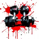 pair of dumbbells tattoo design idea