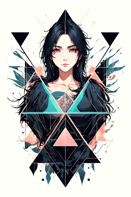 geometrical triangles symbolizing tattoo design idea