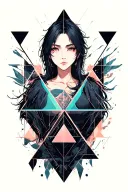 geometrical triangles symbolizing tattoo design idea