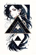 geometrical triangles symbolizing tattoo design idea