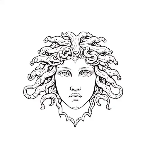 Sicily - Medusa's Head from the Trinacria tattoo design idea
