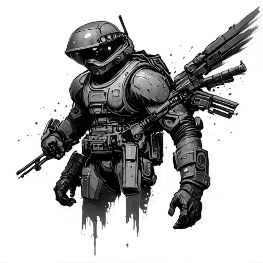 Helldivers 2 tattoo design idea