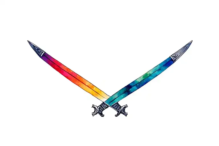 zoro three swords combined tattoo design idea