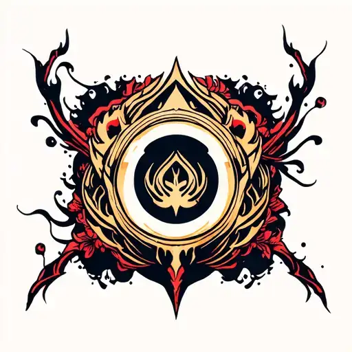 the elden ring logo tattoo design idea