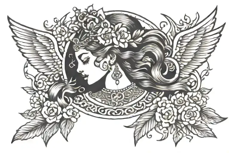 Nike Goddess tattoo design idea