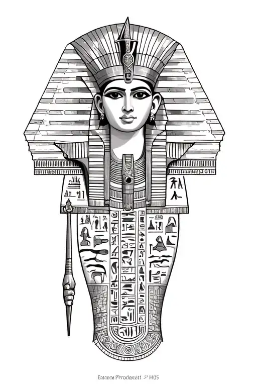 Ancient Egypt, Pyramids, Gods, Hieroglyphics tattoo design idea