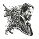 john wick tattoo design idea