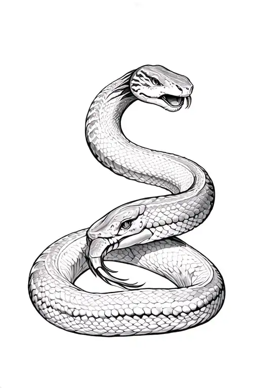 Snake, Tiger's paw, Life Life Law tattoo design idea