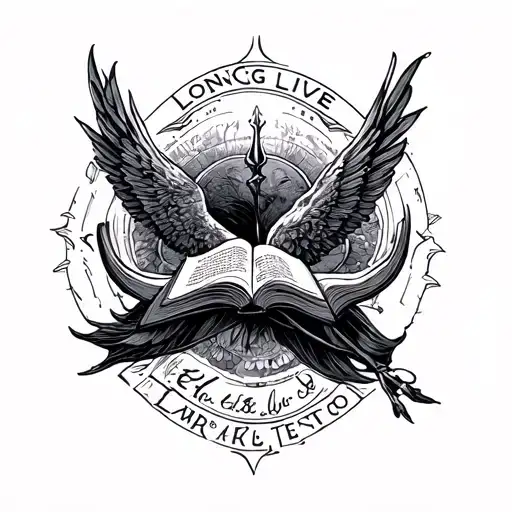 long live , bible tattoo design idea