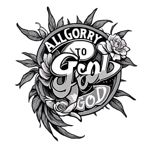 All Glory To God tattoo design idea