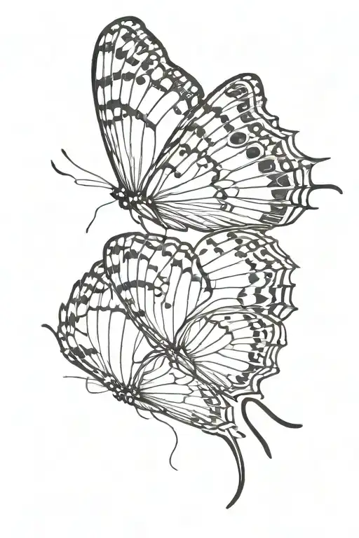 3d realistic fine line tattoo butterfly tattoo design idea
