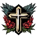 christian Cross tattoo design idea