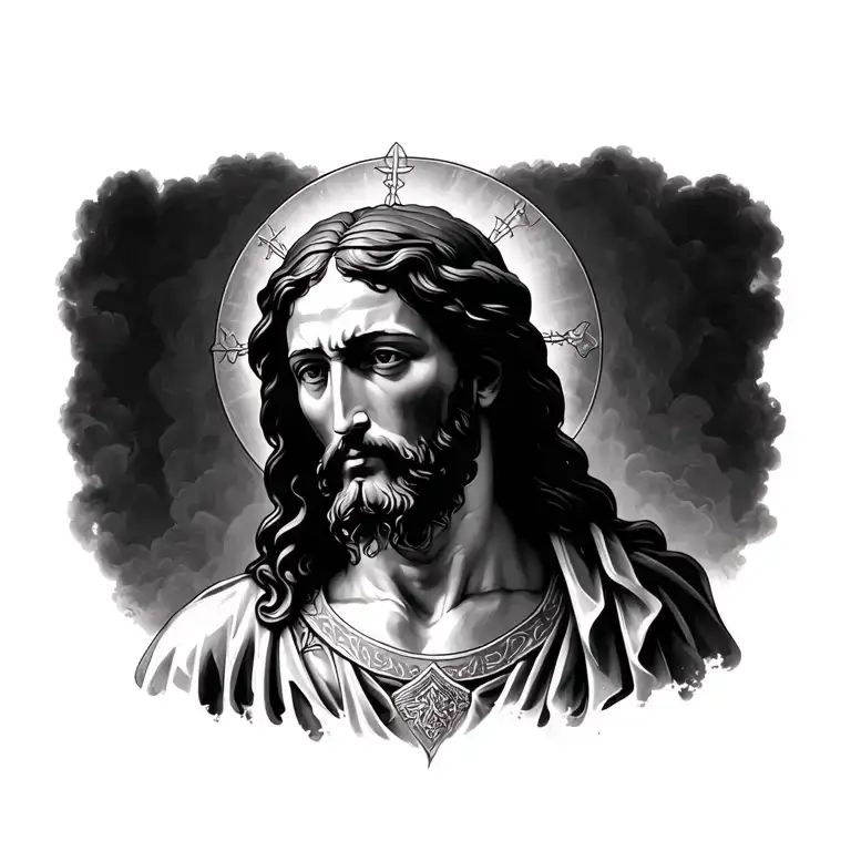 renaissance Jesus Christ tattoo design idea