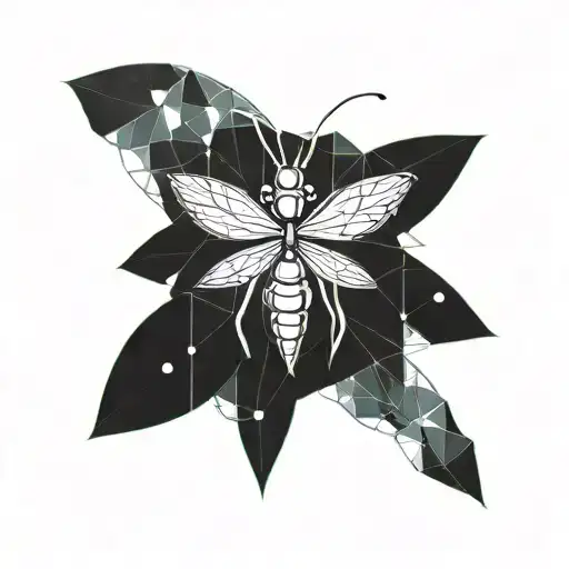 firefly glowing tattoo design idea