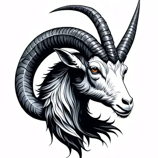 Capricorn sea goat tattoo design idea
