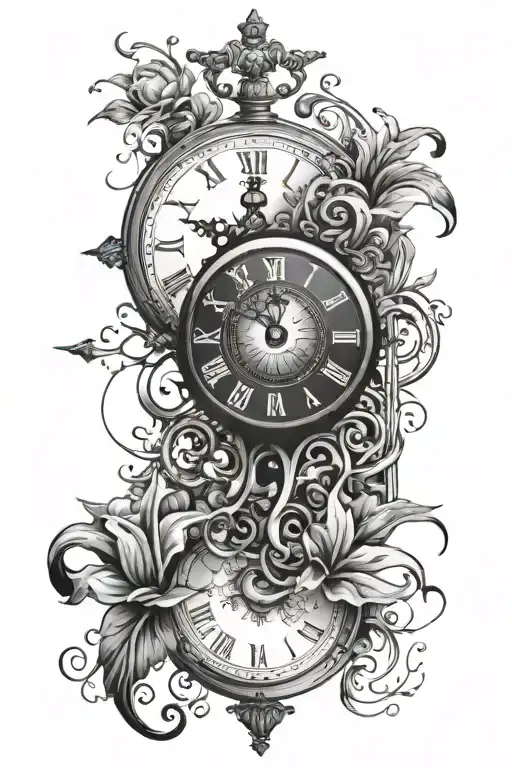 Birth Clock tattoo design idea