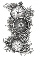 Birth Clock tattoo design idea