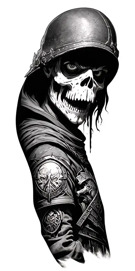 fallout game and Skyrim sleeve tattoo tattoo design idea