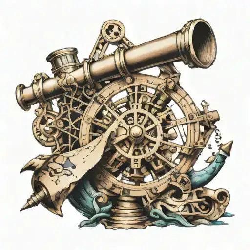 Sextant tattoo design idea