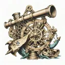 Sextant tattoo design idea