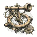 Sextant tattoo design idea