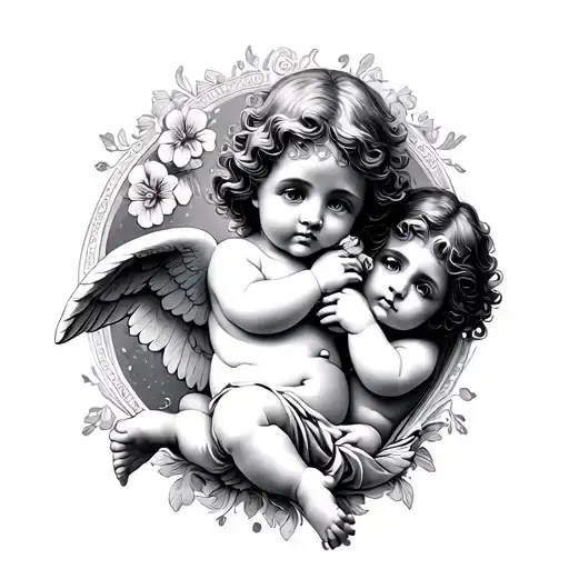 cherubs tattoo design idea