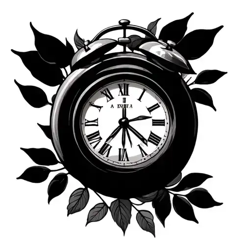 Pidgins and peace WITH OLIVE LEAVE clock tattoo design idea