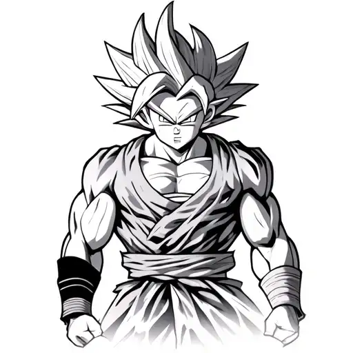 son goku ultra instinct tattoo design idea