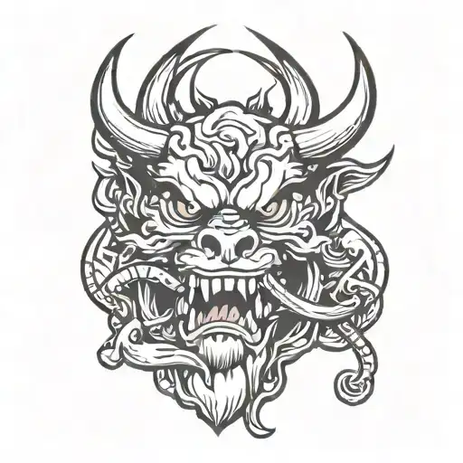 devil dogs tattoo design idea