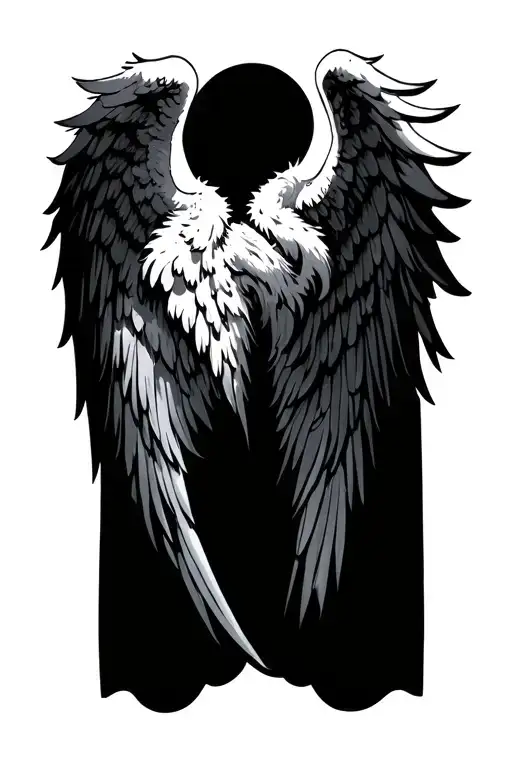 angel wings tattoo design idea