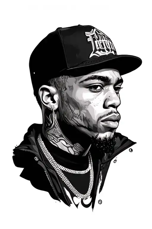 Chris Brown tattoo design idea