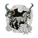 combine Aries and Sagittarius symbols intertwined tattoo design idea