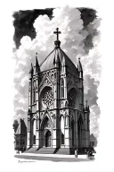 Catholic cathedral  tattoo design idea