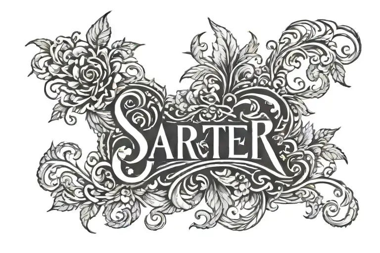 sons name carter tattoo design idea