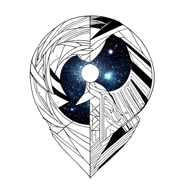 Orion arm of the milky way galaxy tattoo design idea