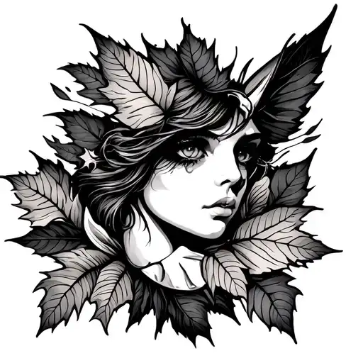 Fall angle tattoo design idea