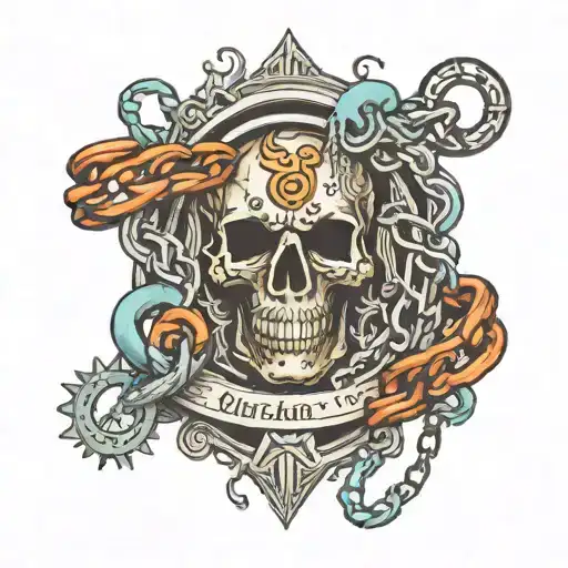 Related to the suicide boys song "New Chains Same Shackles" tattoo design idea