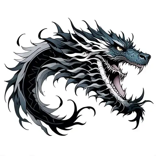 ryujin and njord tattoo design idea