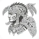 Aztec, Inca, Mayan tattoo design idea