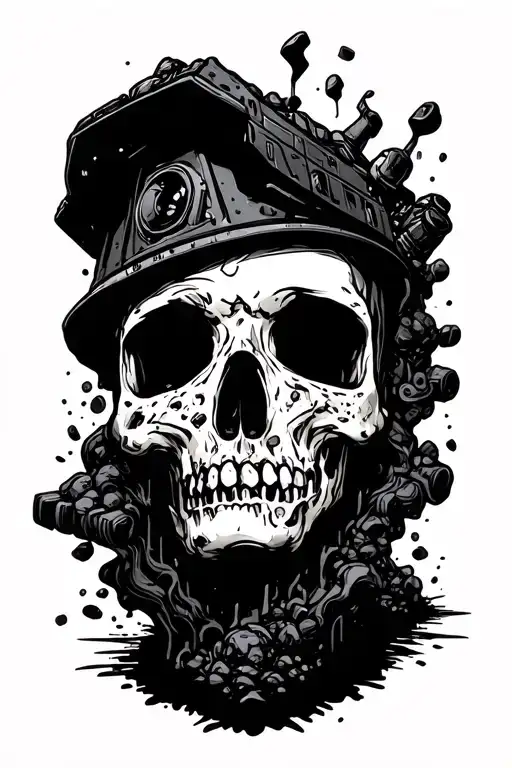 coal mine tattoo design idea