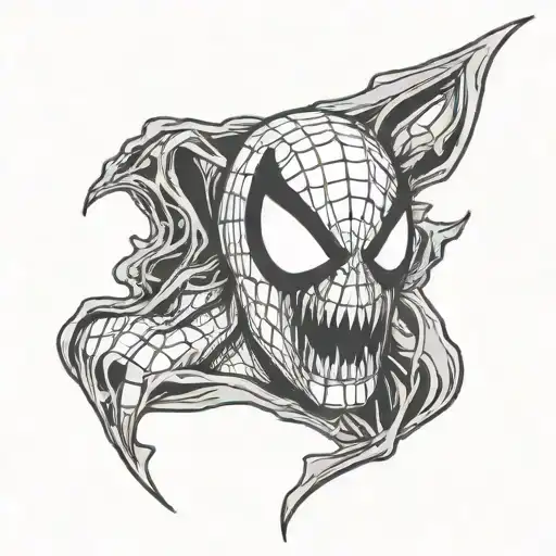 spiderman zombie head tattoo tattoo design idea
