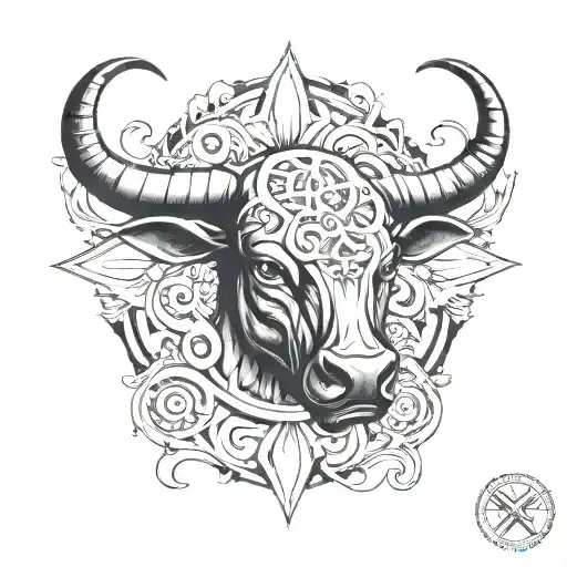 Cancer taurus symbol tattoo design idea