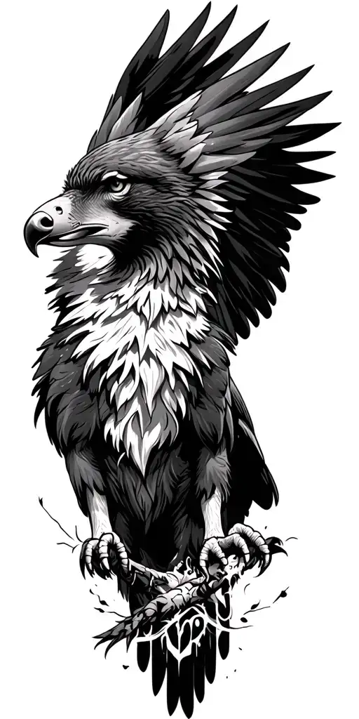 eagle wolf freedom mystic tolerance tattoo design idea