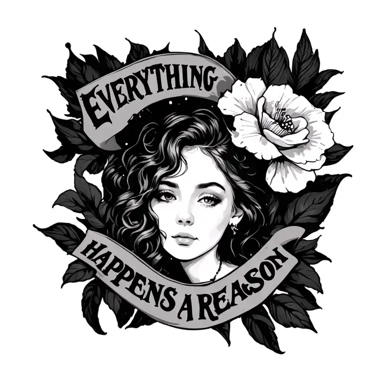 everything happens for a reason  tattoo design idea