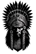 Aztec warrior  tattoo design idea