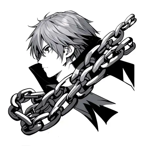 Kurapika Judgement Chain tattoo design idea