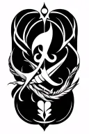 kairos symbol incorporated tattoo design idea