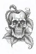 evil queen crown tattoo design idea