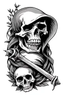 "Memento mori " grimm reaper memento mori tattoo design idea