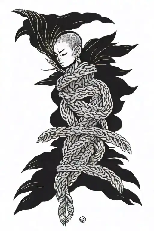 “for a triple braided cord is not easily broken” tattoo design idea